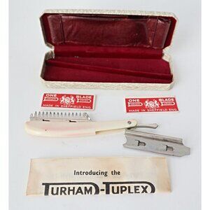 Vintage Turham Tuplex Razor NOS Original Box Complete Unused